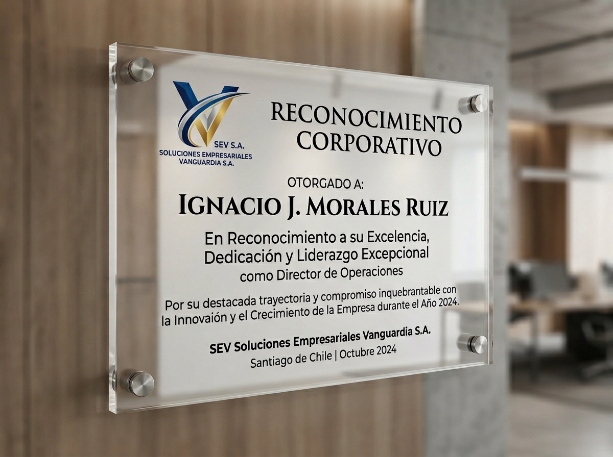 Creamos carteles en metacrilato con impresión UV directa, ideales para oficinas, tiendas, clínicas, restaurantes y espacios corporativos. Un acabado moderno, limpio y resistente que aporta presencia visual, elegancia y una imagen profesional desde el primer vistazo.